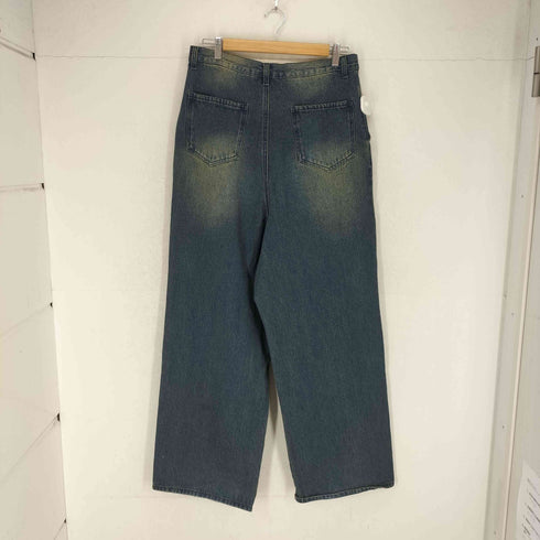 ウォッシュ加工2タックデニムパンツ Y2K レディース L
