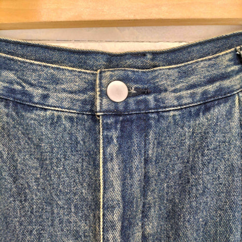 ウォッシュ加工2タックデニムパンツ Y2K レディース L
