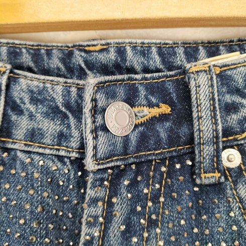 ザラ ZARA ラインストーンデザインデニムパンツ レディース 32