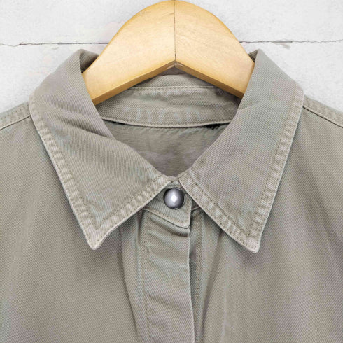 断ち切りデザインバック刺繍シャツジャケット メンズ