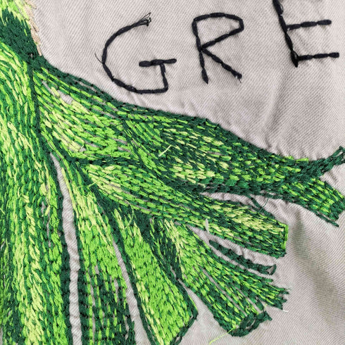 断ち切りデザインバック刺繍シャツジャケット メンズ