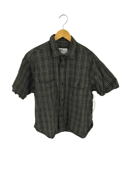 エムエイチエル MHL. COTTON LINEN CHECK 半袖チェックシャツ メンズ import:M