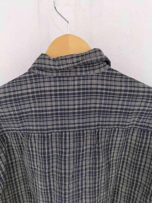 エムエイチエル MHL. COTTON LINEN CHECK 半袖チェックシャツ メンズ import:M