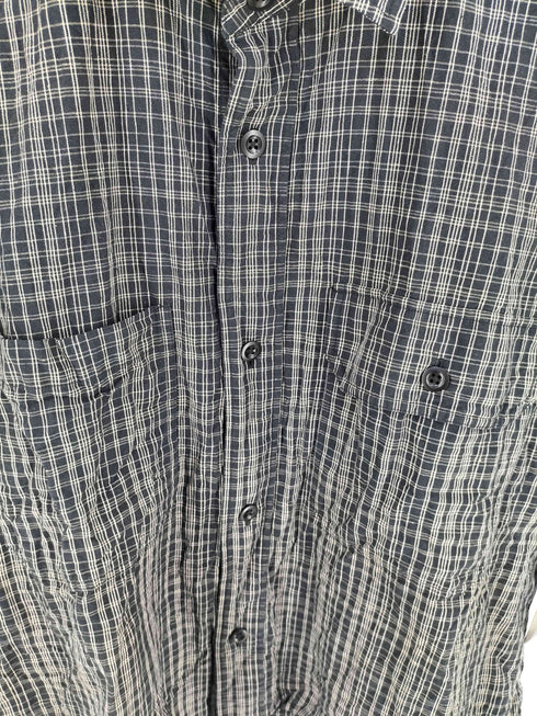 エムエイチエル MHL. COTTON LINEN CHECK 半袖チェックシャツ メンズ import:M
