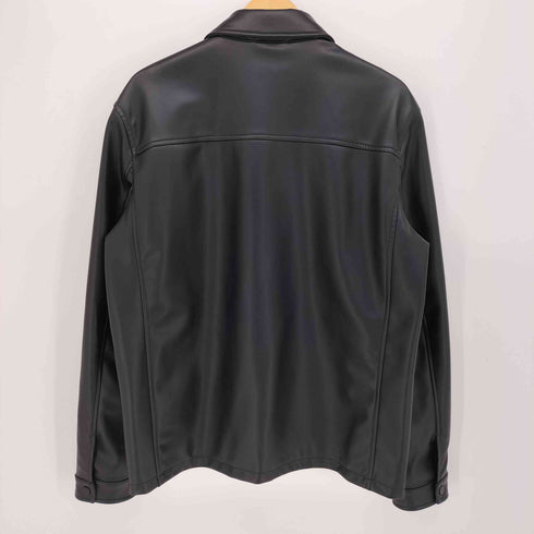 ザラ ZARA FAKE LEATHER COACH JACKET フェイクレザー コーチジャケット メンズ import:M