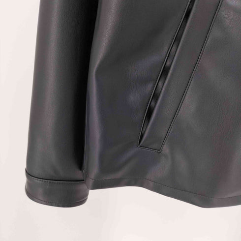 ザラ ZARA FAKE LEATHER COACH JACKET フェイクレザー コーチジャケット メンズ import:M