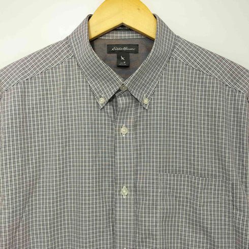 エディーバウアー Eddie Bauer チェック柄 ボタンダウン ロングスリーブシャツ メンズ import:M
