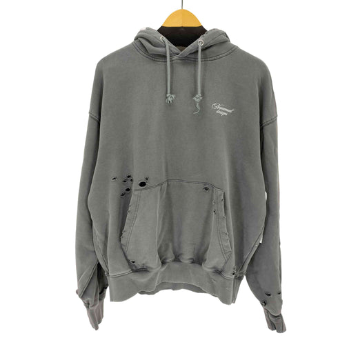 ノーマニュアル NOMANUAL DAMAGED HOODIE メンズ