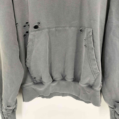 ノーマニュアル NOMANUAL DAMAGED HOODIE メンズ