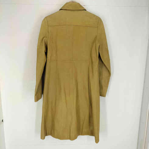 オゾック OZOC カウレザーステンカラーコート レディース 38