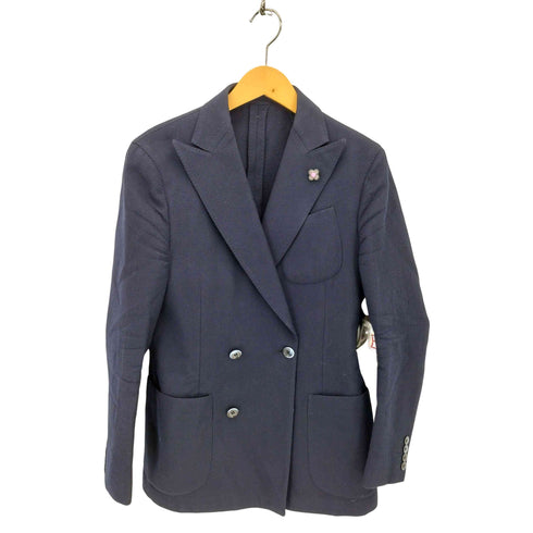 ラルディー二 LARDINI イタリア製 ダブルブレスト テーラードジャケット メンズ 46