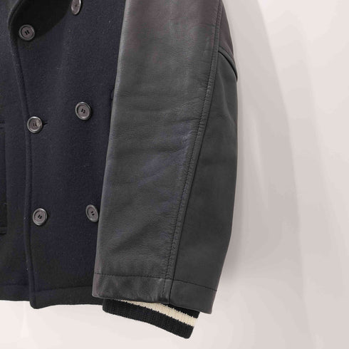 フィグベル PHIGVEL カウレザー切替 ウール Pコート メンズ JPN:2