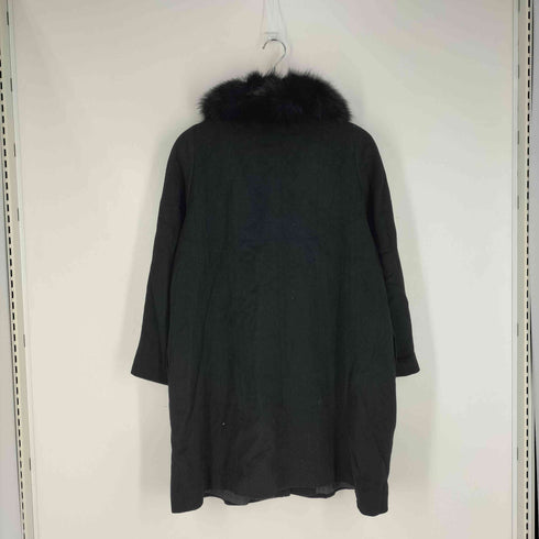 HIGH SENSE Ladies Fashion ウールカシミヤ フォックスファー 比翼コート レディース JPN:L