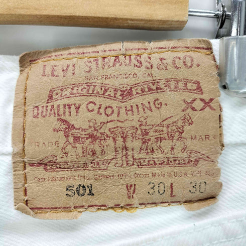 リーバイス Levis 90S USA製 FOR WOMEN 6501 ボタン裏 544 刻印 ボタンフライ ホワイト デニム パンツ 1995年製 レディース W:30 L:30