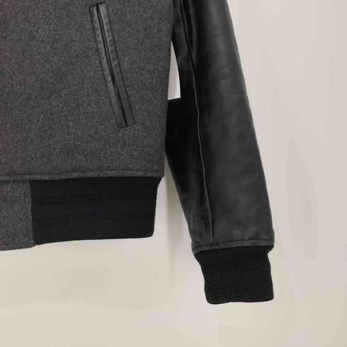 カスタムカルチャー CUSTOM CULTURE 00s Y2K 袖レザー メルトン スタジアムジャンパー スタジャン メンズ JPN:44