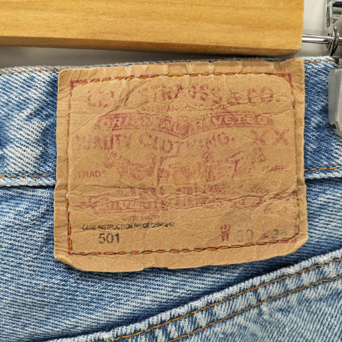 リーバイス Levis 90S 501 ユーロリーバイス フランス製 CARE刻印パッチ ボタン裏 275 刻印 ボタンフライ デニム パンツ メンズ W:30 L:36