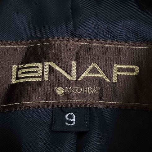 ピックレザー スエード 切替 スタンドカラーコート レディース JPN:9号