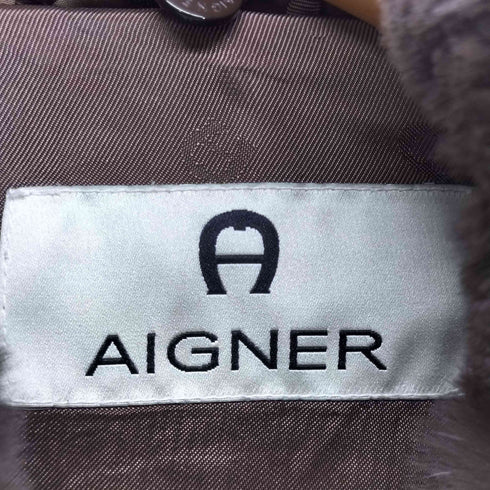 アイグナー AIGNER イタリア製襟ファー付きダウンジャケット レディース USA 16