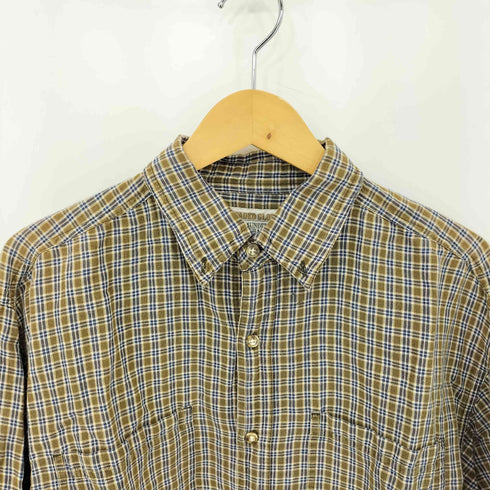 フェイデッドグローリー FADED GLORY L/S チェック柄 リネンコットン シャツ メンズ import:L