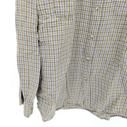 フェイデッドグローリー FADED GLORY L/S チェック柄 リネンコットン シャツ メンズ import:L