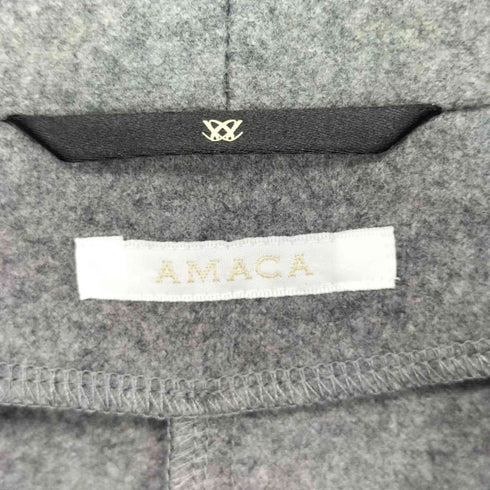 アマカ amaca ノーカラーコート レディース