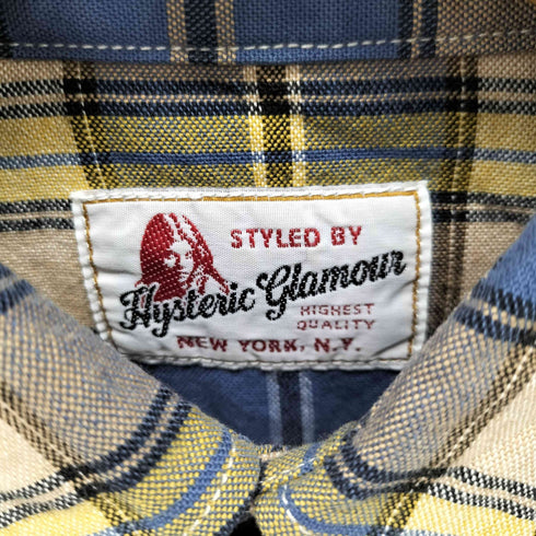 ヒステリックグラマー HYSTERIC GLAMOUR チェック長袖 ワークシャツ メンズ import:S