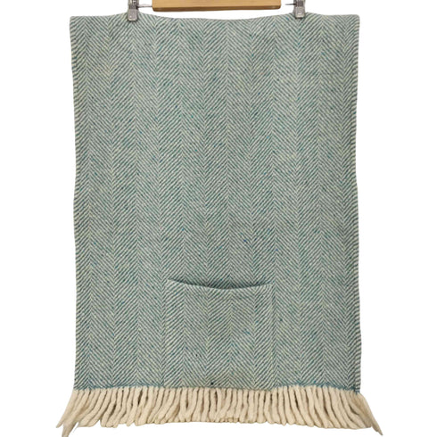 AVOCA アイルランド製 ウール フリンジ ポケット付き ストール レディース