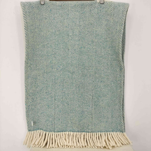 AVOCA アイルランド製 ウール フリンジ ポケット付き ストール レディース