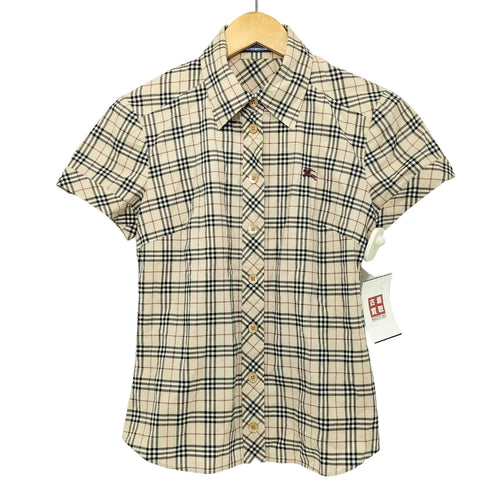 バーバリーブルーレーベル BURBERRY BLUE LABEL ノバチェック ハーフスリーブ シャツ レディース JPN:36