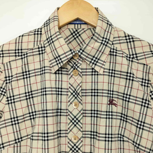 バーバリーブルーレーベル BURBERRY BLUE LABEL ノバチェック ハーフスリーブ シャツ レディース JPN:36