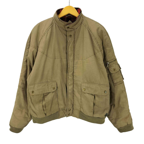 80S Avalanche Mountain Gear 裏地バッファローチェック 65/35 ポリ コットン 中綿 フライト ジャケット メンズ import:XL