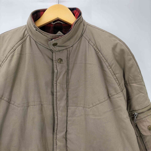 80S Avalanche Mountain Gear 裏地バッファローチェック 65/35 ポリ コットン 中綿 フライト ジャケット メンズ import:XL