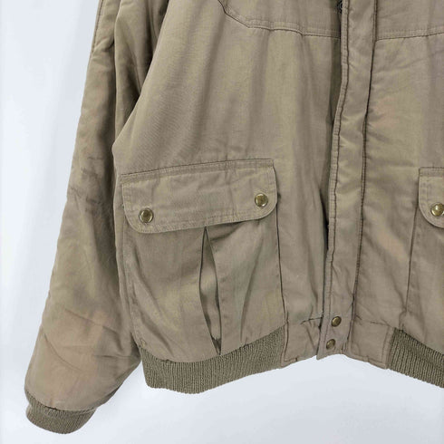 80S Avalanche Mountain Gear 裏地バッファローチェック 65/35 ポリ コットン 中綿 フライト ジャケット メンズ import:XL