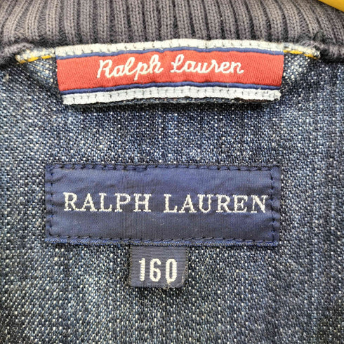 ラルフローレン RALPH LAUREN ポニー刺繍 リブ切替 デニムジャケット レディース 160