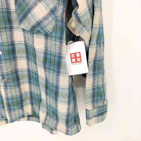 ペンドルトン PENDLETON 70s USA製 フラップポケット ウール フランネル ボードシャツ メンズ import:XL