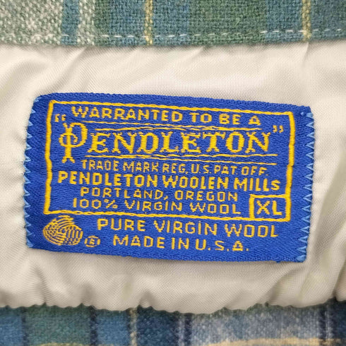 ペンドルトン PENDLETON 70s USA製 フラップポケット ウール フランネル ボードシャツ メンズ import:XL