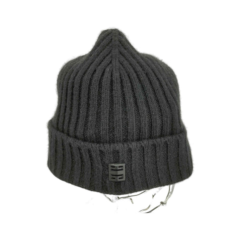 ジバンシィ GIVENCHY Ribbed Beanie In Wool and Cashmere With 4G Detail メンズ