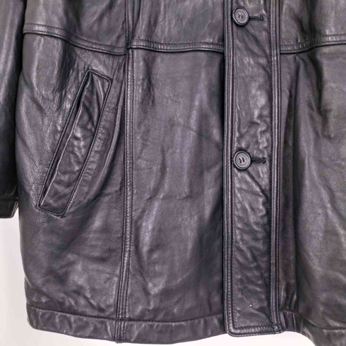 Men's Robo 裏地キルティング シープレザー ハーフコート メンズ import:L