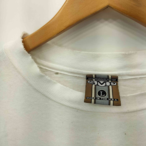 SMP 90s シングルステッチ ファイヤーパターン 両面プリント ロングスリーブTシャツ STREET メンズ import:L