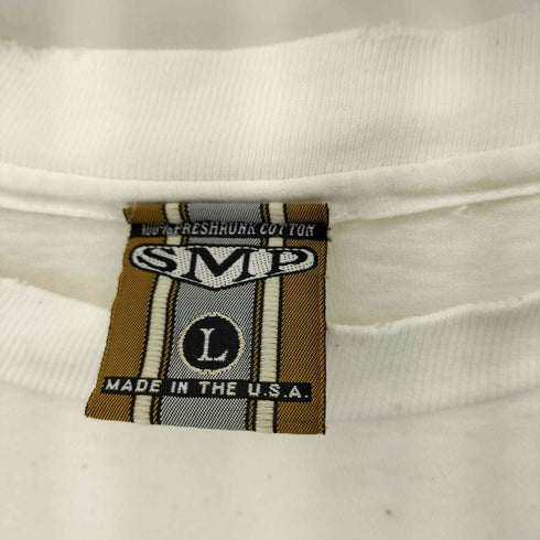 SMP 90s シングルステッチ ファイヤーパターン 両面プリント ロングスリーブTシャツ STREET メンズ import:L