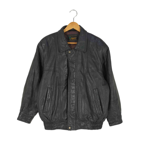 ワンウェイ one way 裏地ロゴプリント 比翼 シープレザー フライトジャケット メンズ 95