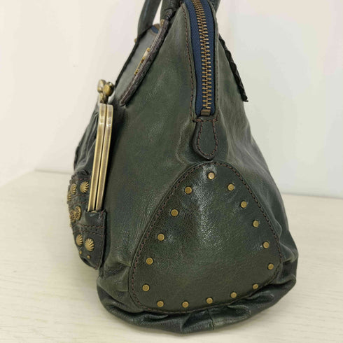 アナスイ ANNA SUI スタッズ レザー がま口 トートバッグ レディース