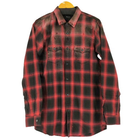 Sexprimer ダメージ加工 オンブレチェックシャツ メンズ 44