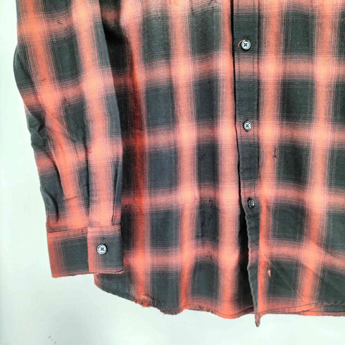 Sexprimer ダメージ加工 オンブレチェックシャツ メンズ 44