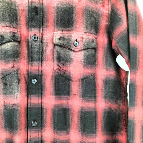 Sexprimer ダメージ加工 オンブレチェックシャツ メンズ 44