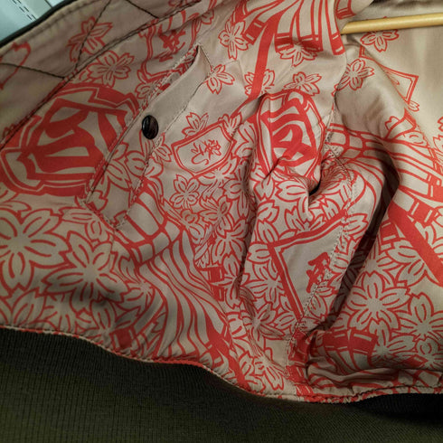 リバーシブル ファー付き カウレザー フライトジャケット レディース L-M