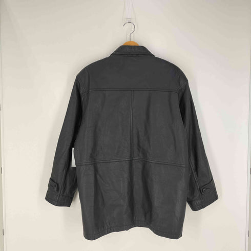 裏地キルティング カウレザーハーフコート メンズ import:M