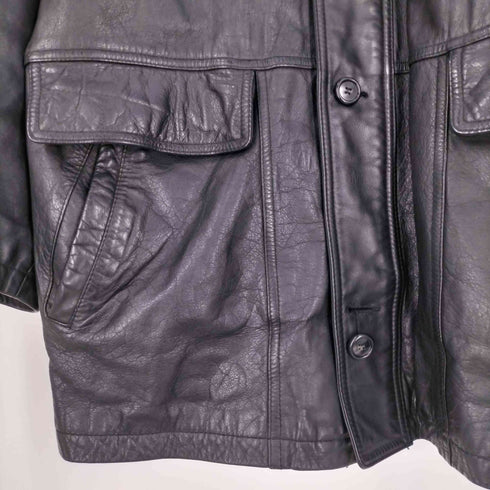 裏地キルティング カウレザーハーフコート メンズ import:M