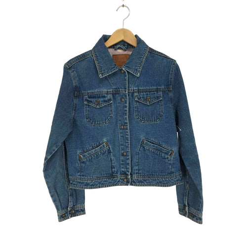 OUTBACK 総柄裏地デニムジャケット メンズ L