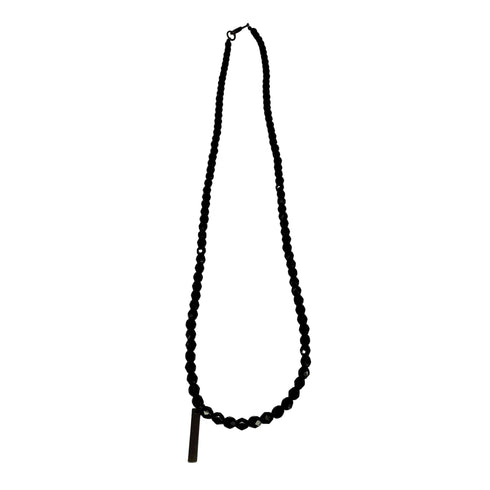 アンタイトル UNTITLED オニキス ビーズネックレス メンズ